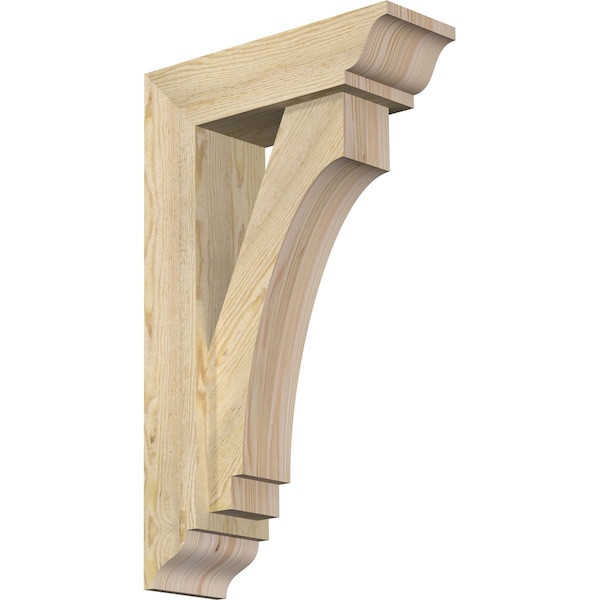 Ekena Millwork Imperial Traditional Rough Sawn Bracket w/ Offset Brace, Douglas Fir, 6"W x 18"D x 30"H BKT0604X18X30IMP01RDF - main
